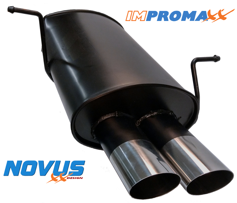 Novus échappement Sport Groupe N 2x76mm M-Design bmw e46 320i/323i/323ci/328i/ci